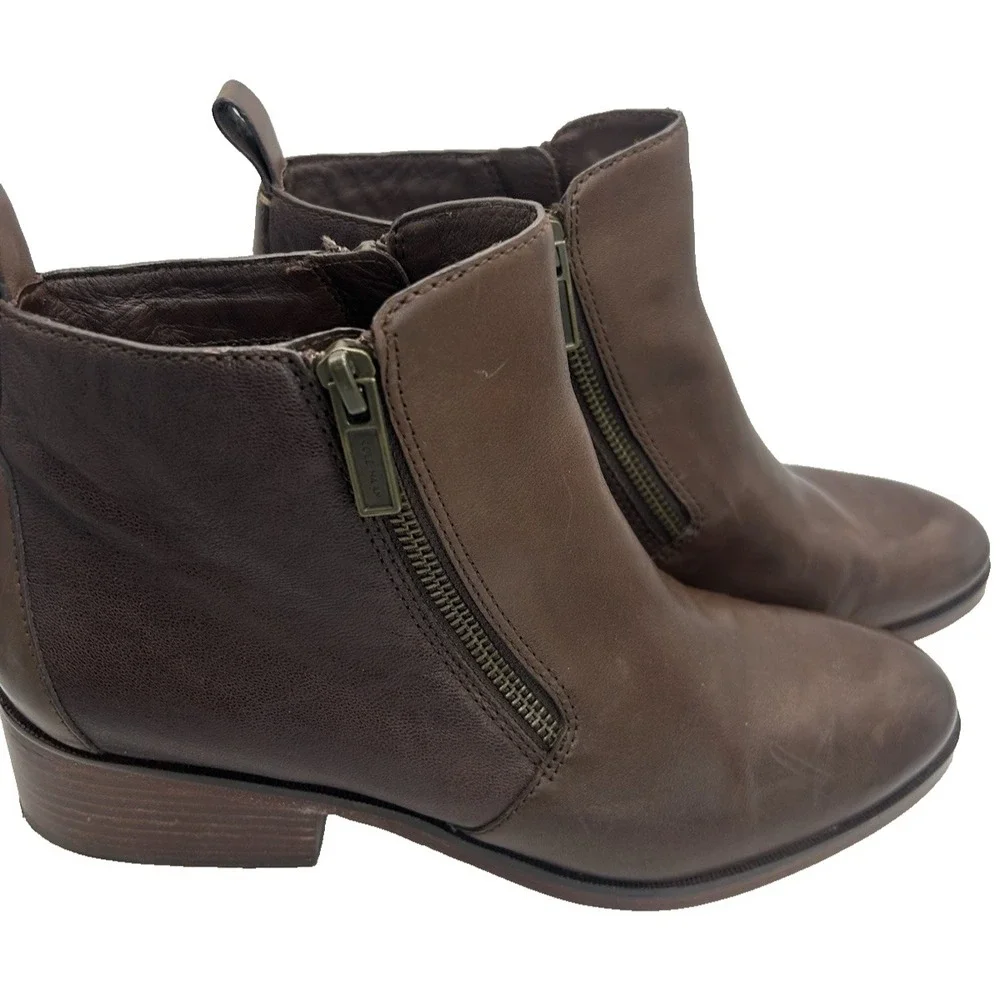 Cole Haan Ankle Boot Double Zip Effortless Closet Staple Size 9‎ 1/2